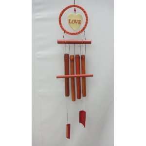  33 Bamboo Color Love Wind Chime Patio, Lawn & Garden