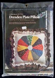 1977 Yours Truly Dresden Plate Quilted Pillow Kit #Q101  