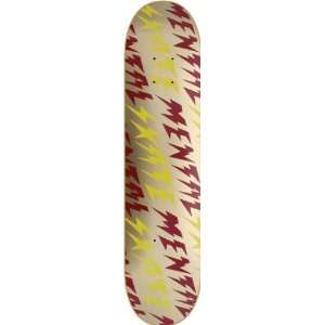  Skate Mental Bolts Small Deck 7.5 Gold Red Yellow Sale Skateboard 