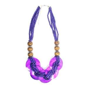   Rhodium / Purple Necklace Earring Set Length 22 + 2.1/2 Jewelry