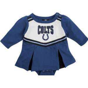  Indianapolis Colts Newborn Cheerleader Creeper Dress 