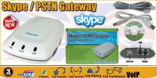 Skype PSTN Call Forward VOIP ATA Gateway Adapter with Built in 