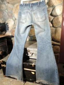 Vtg 60s 70s LEVIS Bell Bottom Jeans Denim 684 Pants Slacks Trousers 31 
