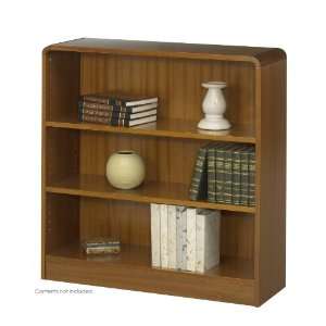  Safco 3 Shelf Radius Edge Veneer Bookcase