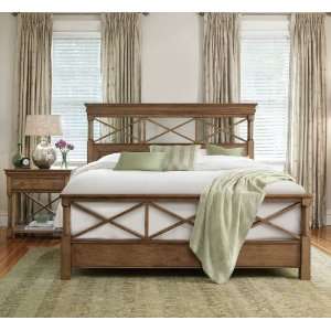  King X Factor Bed by Pennsylvania House   Cognac Finish 