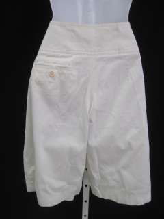 NEW BCBG MAX AZRIA White Twill Bermuda Shorts Size 4  