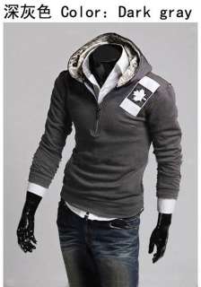 New Mens Slim Sexy Top Designed Hoody Jacket M L XL XXL  