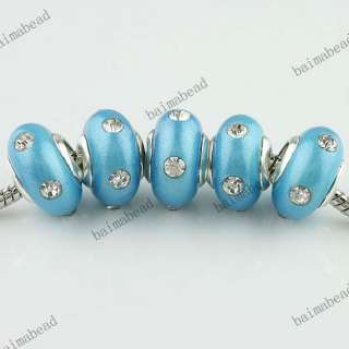 Wholesale Fimo Polymer Clay Crystal European Beads Fit Charm Bracelet 