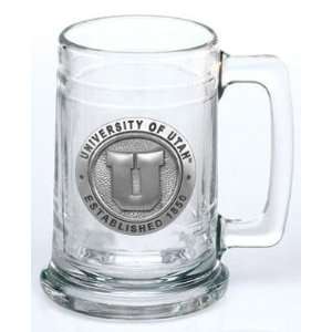   Utes Glass Stein (Beverage Mug) 15 oz   NCAA College Athletics Sports