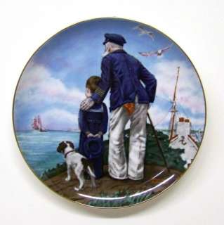 Norman Rockells  Looking Out To Sea  Collector Plate  