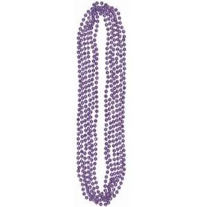  Metallic Purple Bead Necklaces (6 count) 