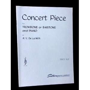 com Book of Sheet Music for CONCERT PIECE FOR TROMBONE OR BARITONE 