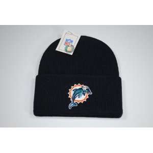  Miami Dolphins Cuffed Navy Blue Beanie Cap Everything 