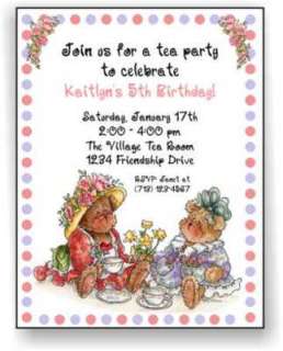 Personalized TEDDY BEAR TEA PARTY Birthday Invitations  