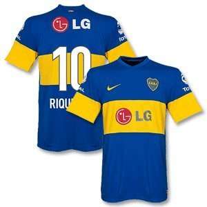  11 12 Boca Juniors Home Jersey + Riquelme 10 (Fan Style 