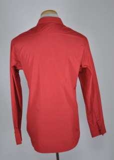 Authentic $450 Yves Saint Laurent Red Dress Shirt US 17 EU 43  