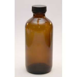  8 oz Amber Glass bottle With Phenolic Lid Health 