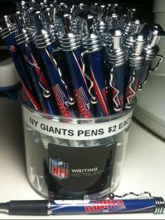 NEW YORK GIANTS Writing Pen    $2 Each    Very nice, great style 