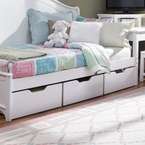 Youth White Full Bookcase Platform Bed  