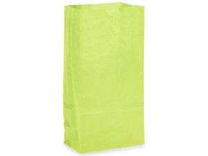 500 4# SOS LIME GREEN PAPER BAG SHOPPING BAG SACK  