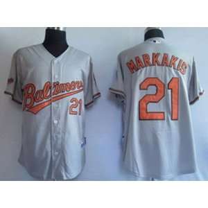  2012 New Baltimore Orioles #21 Markakis Cool Base Grey 