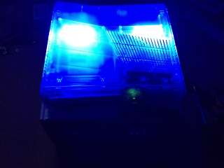 BRAND NEW Custom Clear Blue LED Xbox 360 Slim 4GB Console   Customized 