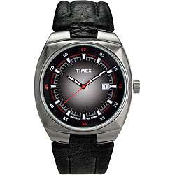 Timex Mens Indiglo Grey Dial Black Strap Watch  