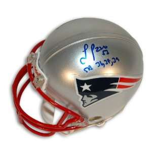 Larry Izzo Autographed New England Patriots Mini Helmet Inscribed SB 