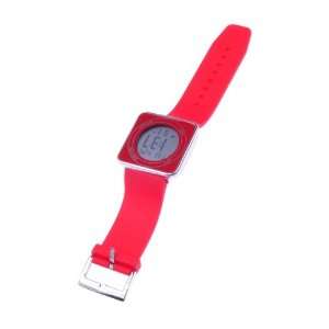 BestDealUSA Fashion Digital Touch Screen Square Shape Red Wrist Watch 