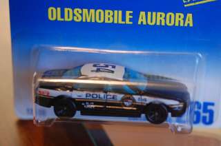 92 Hot Wheels Olds Aurora Police Car Black+White #265  