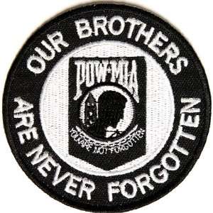  POW MIA Patch   Our Brothers are Never Forgotten, 3x3 inch 
