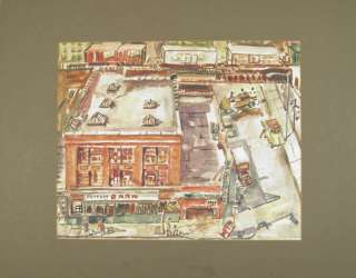 Original Signed Vintage NYC Watercolor Outsider Art 60s  