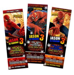   SUPER HERO BIRTHDAY PARTY INVITATION TICKET 1ST  c2 personalized cards