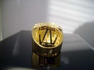 100 % exact diamond replica this custom made 14k gold plated ring is 