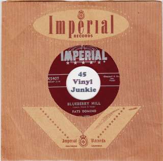 Fats Domino 45 rpm Blueberry Hill on Imperial Records  
