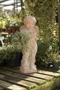  & Garden Relics Collection Putti Angel Aged Terracotta Finish Statue