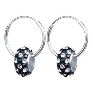 Hoop earrings with beads by GlitZ JewelZ ©   silver hoops measuring 