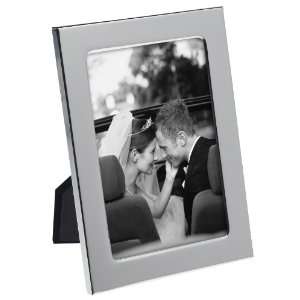  Simple Silver Metal Frame with Easel Back, 5 Inch by 7 
