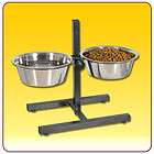 elevated dog food bowl adjustable puppy feeder dish adjusts 3