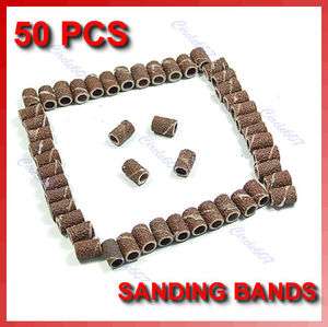 50 X Sanding Bands #80 Drill File Machine Bits Nail Art  