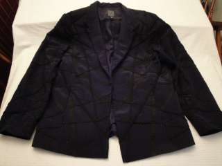 DUE PER DUE WOMENS BLACK BRAIDED EVENING WEAR JACKET SIZE 16  