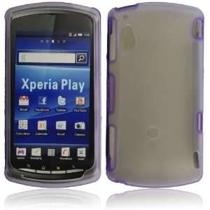  Xperia Play Purple Hard Hybrid Armour Shell Protection Case + FREE 