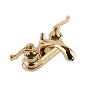   French Centerset Bathroom Faucet + Drain, Polished Brass   NFC SHC3 PB