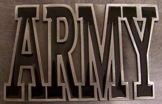 Military Belt Buckle pewter U S Army text NEW  