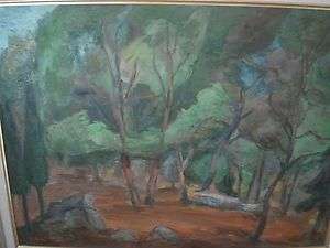 LEO KAHN , Original Oil on Canvas , The Forest , signed & Framed 