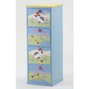   Kindergarten Plus 4 Drawer Cabinet (Blue Moo Moo Cow)