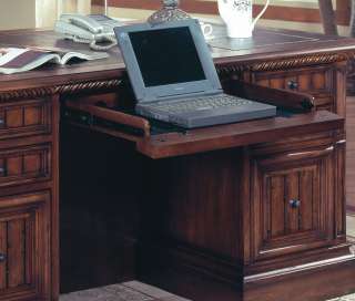 Elaborate Double Pedestal Leather Executive Desk  