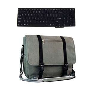 Kroo Canvas Lightweight Laptop Bag for 15 inch HP DV5 Laptops + Black 