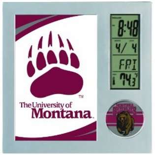   NCAA Montana Grizzlies Digital Desk Clock Picture Frame 