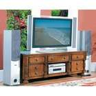 US Furniture Dark Cherry Wood Finish TV Stand with Electronic Area 